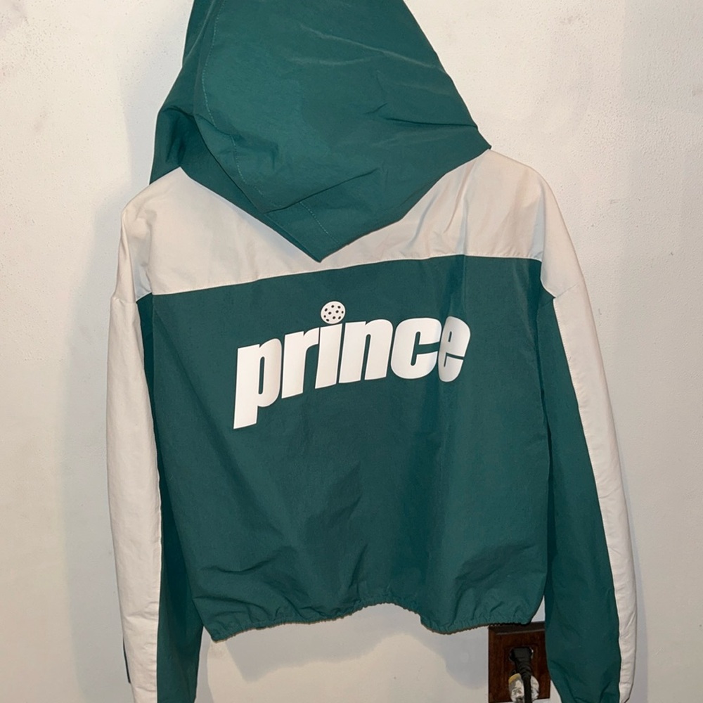 Forest green Prince windbreaker zip up
